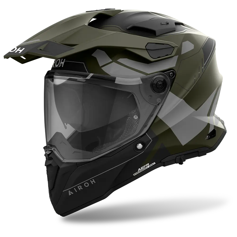 Airoh Adventure Motorcycle Helmet Commander 2 Reveal Military Green