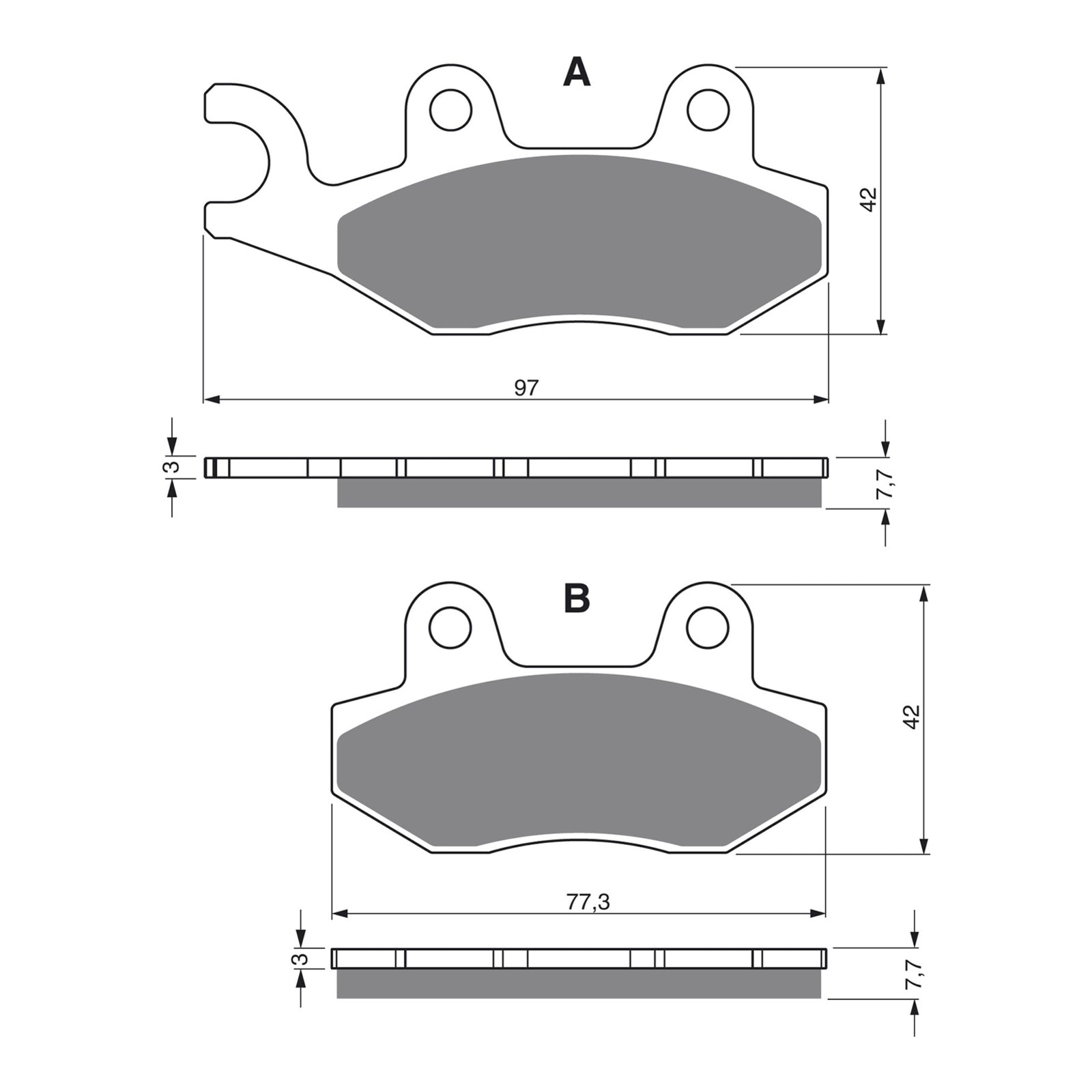 GOLDfren Brake Pads Sintered Sports GF002 - S3 (PH46)