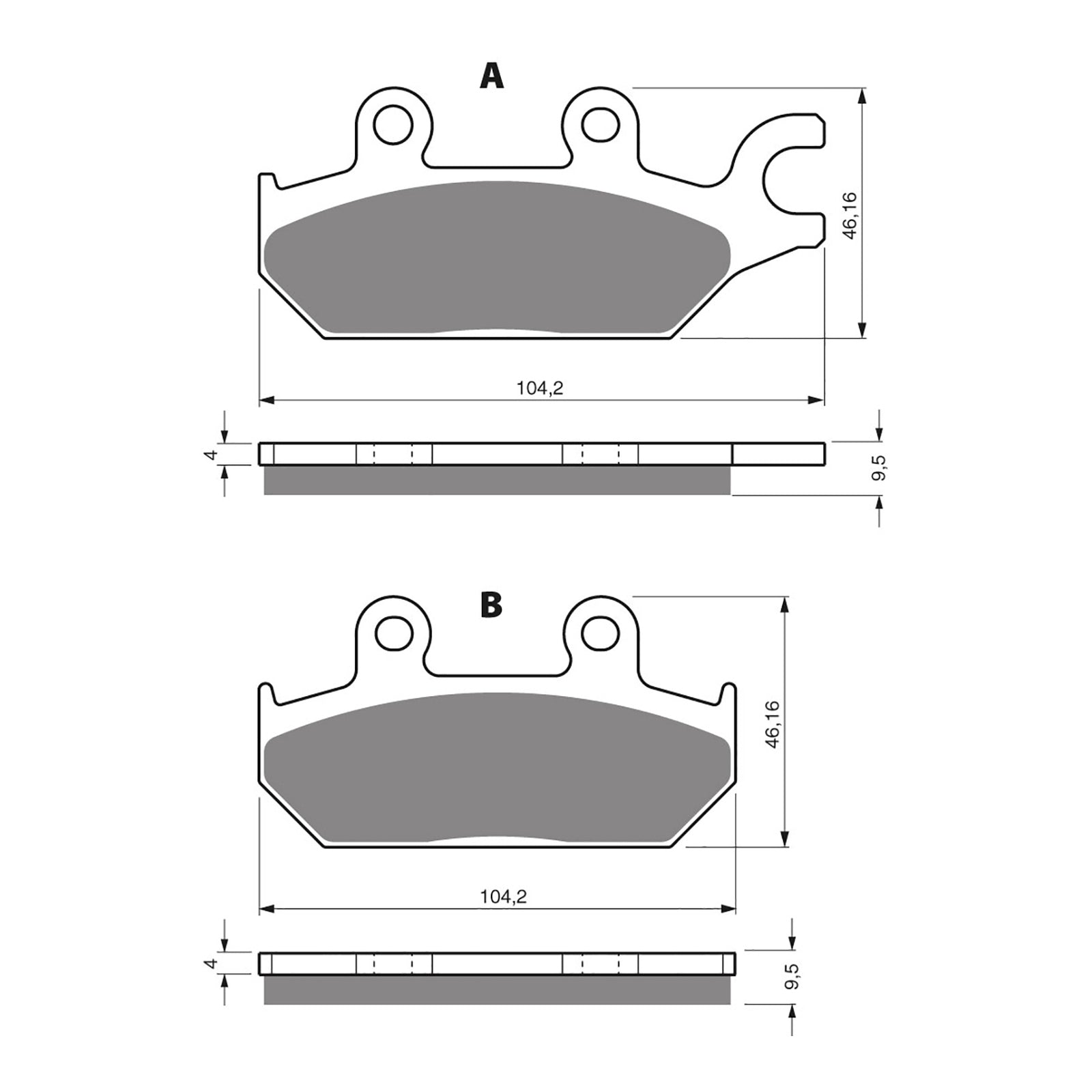 GOLDfren Brake Pads Off-Road Racing GF345 - K5