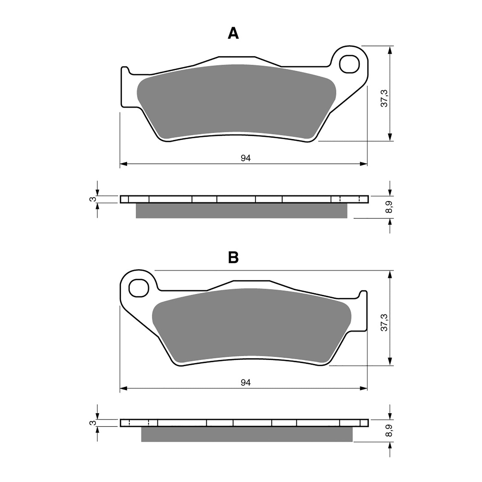 GOLDfren Brake Pads SINT SPRTS GF349 - S3 ( P475 ) HD STREET