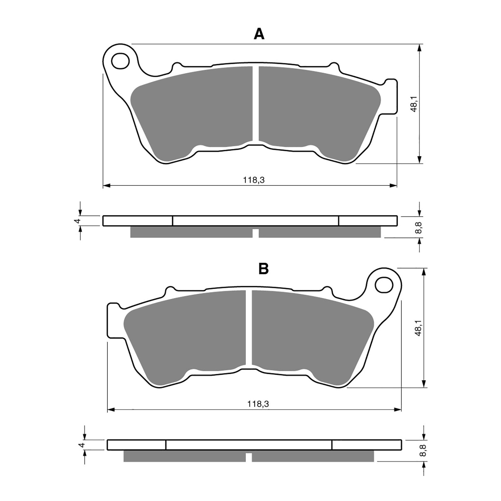 GOLDfren Brake Pads Sintered Sports GF359 - S3 ( P468 )