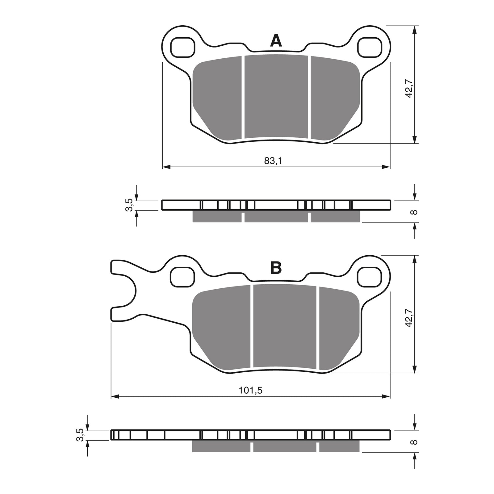 GOLDfren Brake Pads GF375 - K1