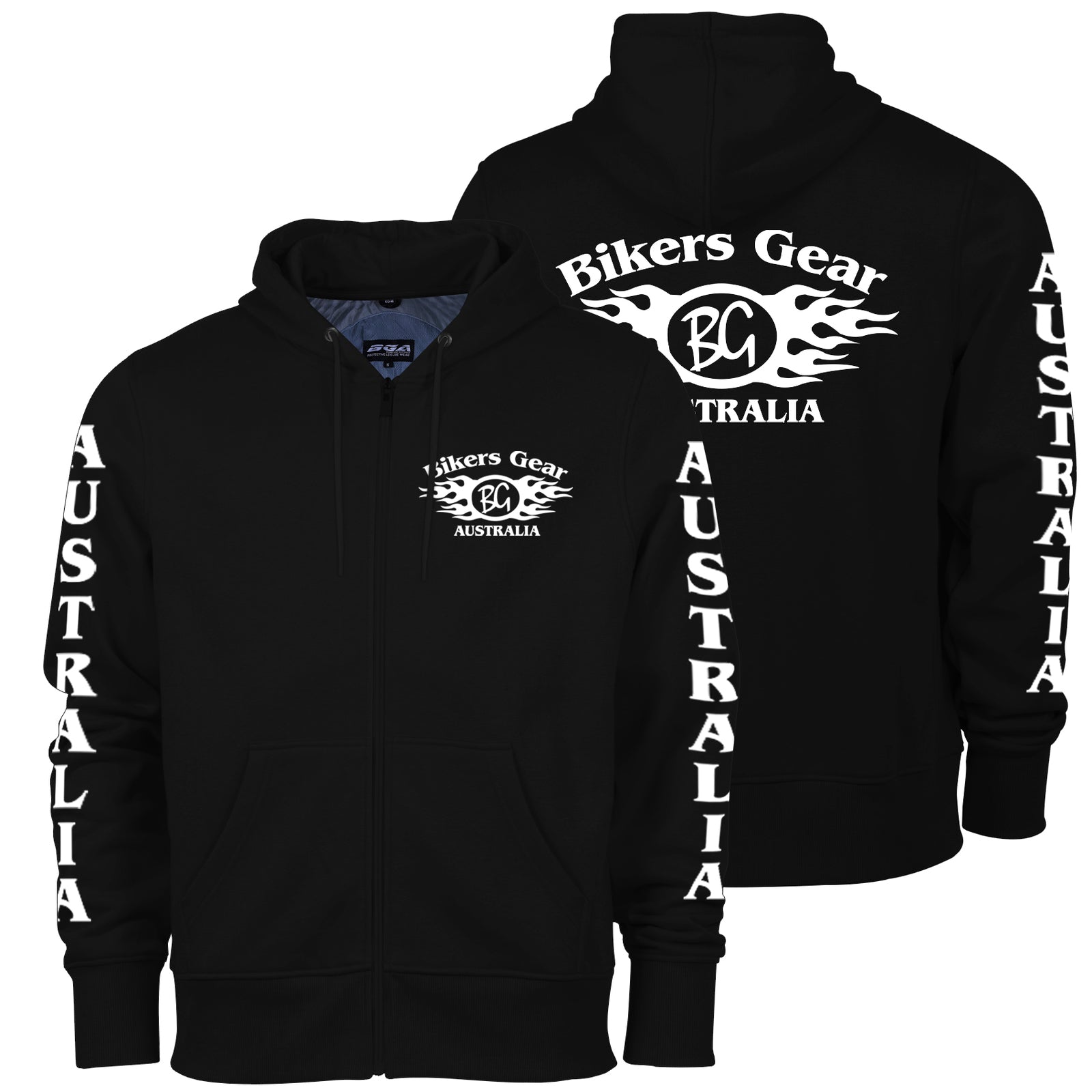 Bikers Gear Australia Alpha Protective Motorcycle Hoodie lined with Kevlar