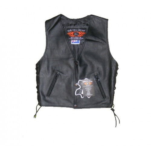 BGA Cage Kids Leather Motorcycle Vests Unisex - Main Image