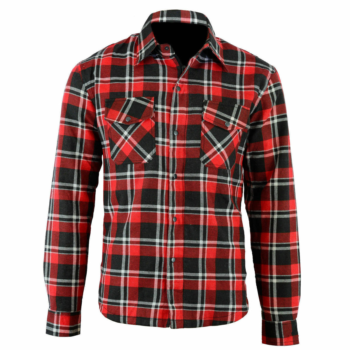 Bikers Gear Australia Exo Rider Lined with Kevlar Protective Motorcycle Shirts Red Black White
