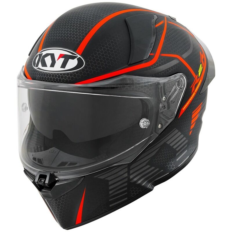 KYT Motorcycle R2R Concept Helmet Matt Black Red