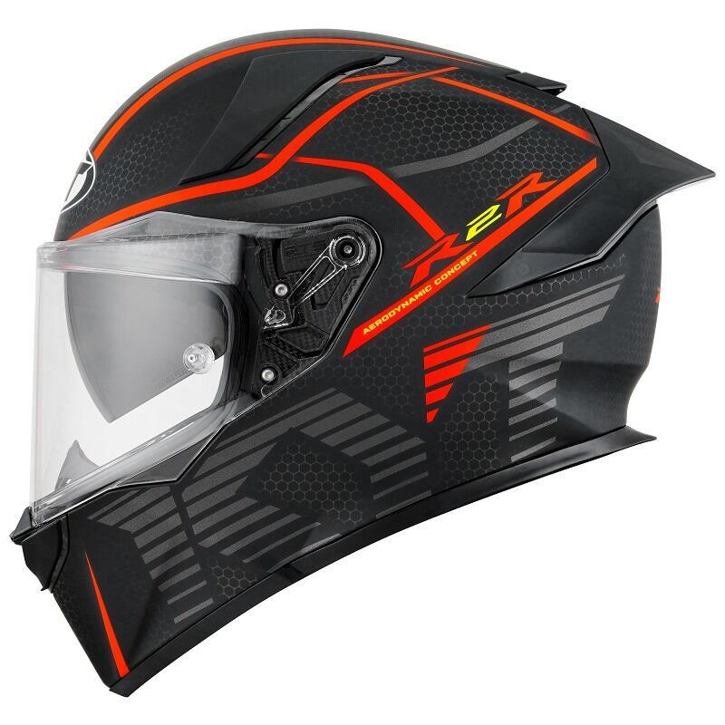 KYT Motorcycle R2R Concept Helmet Matt Black Red