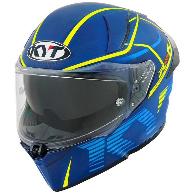 KYT Motorcycle R2R Concept Helmet Matt Blue Yellow