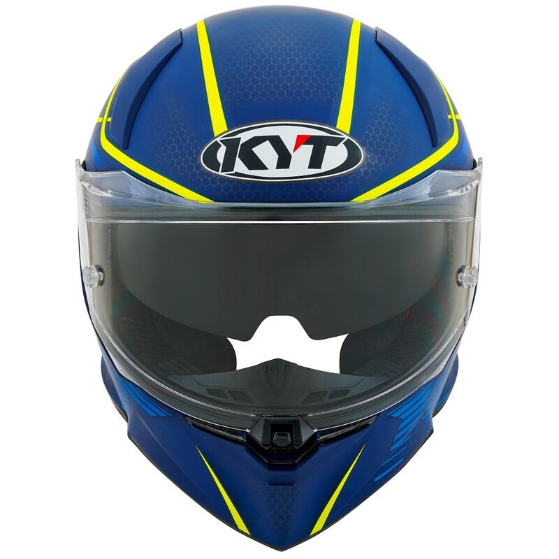 KYT Motorcycle R2R Concept Helmet Matt Blue Yellow