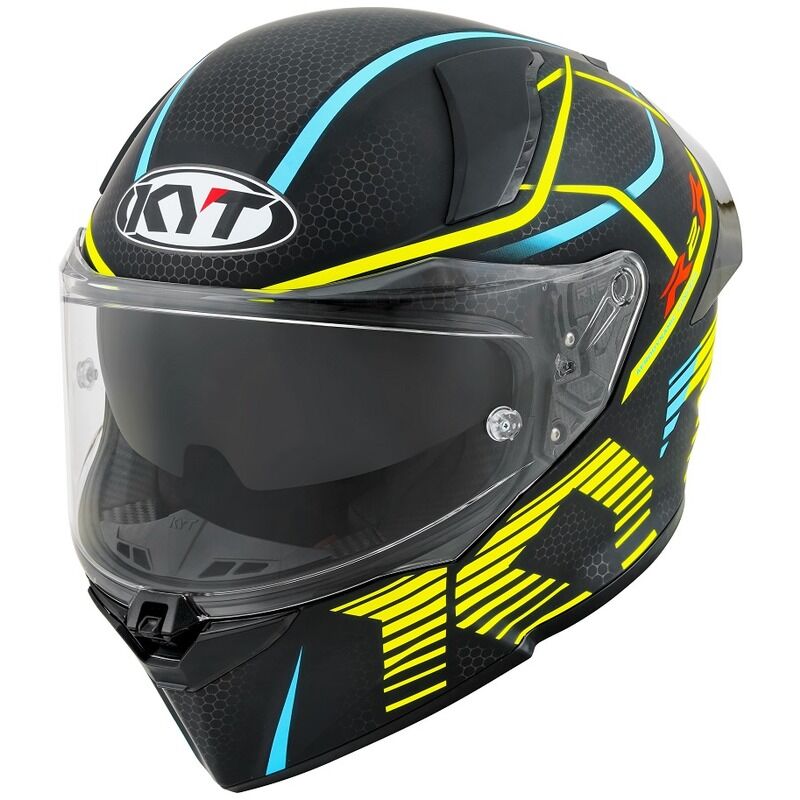 KYT Motorcycle R2R Concept Helmet Matt Black Yellow