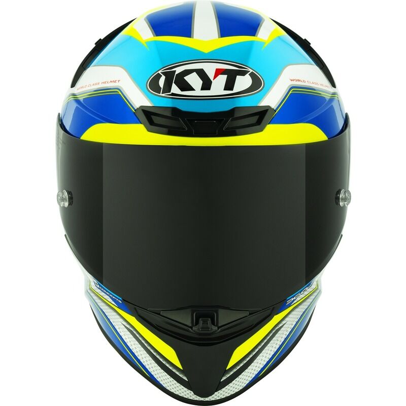 KYT Motorcycle TT Revo Grand Prix Helmet White Blue
