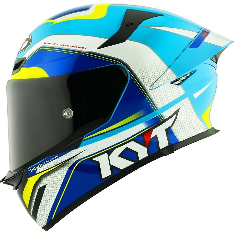 KYT Motorcycle TT Revo Grand Prix Helmet White Blue