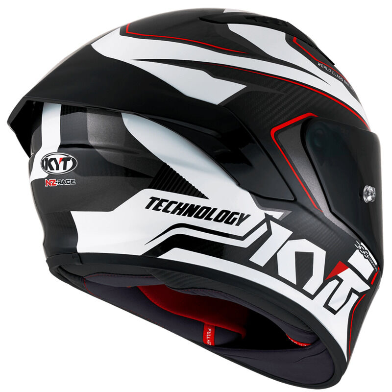 KYT Motorcycle NZ Race Competition White Carbon Helmet