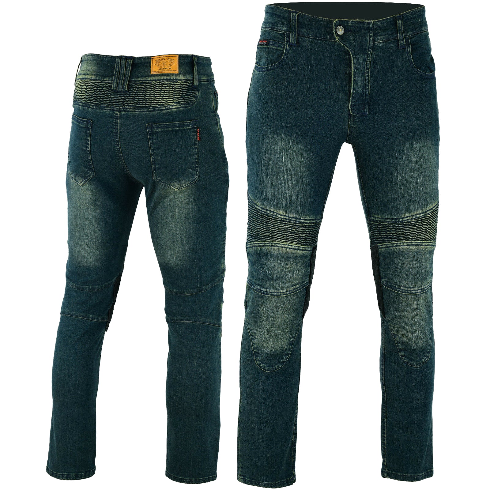 Bikers Gear Australia Scorpion Protective Lined With Kevlar Motorcycle Jeans Tent Blue