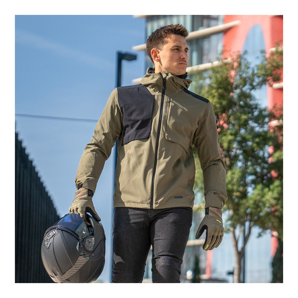 LS2 Axel Men's Jacket - Green / Black