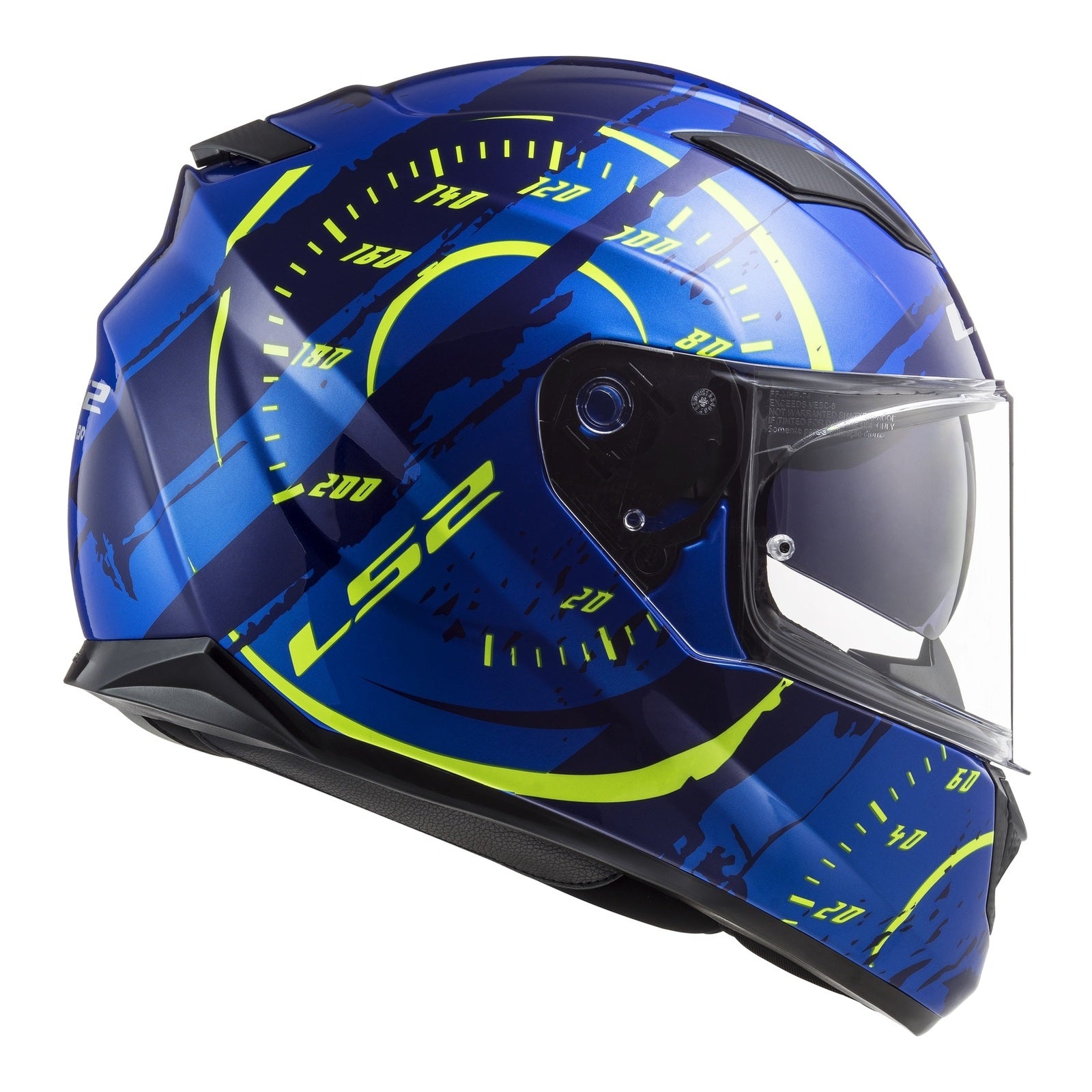 LS2 FF320 Stream Evo Tacho Helmet Blue / Hi-Vis