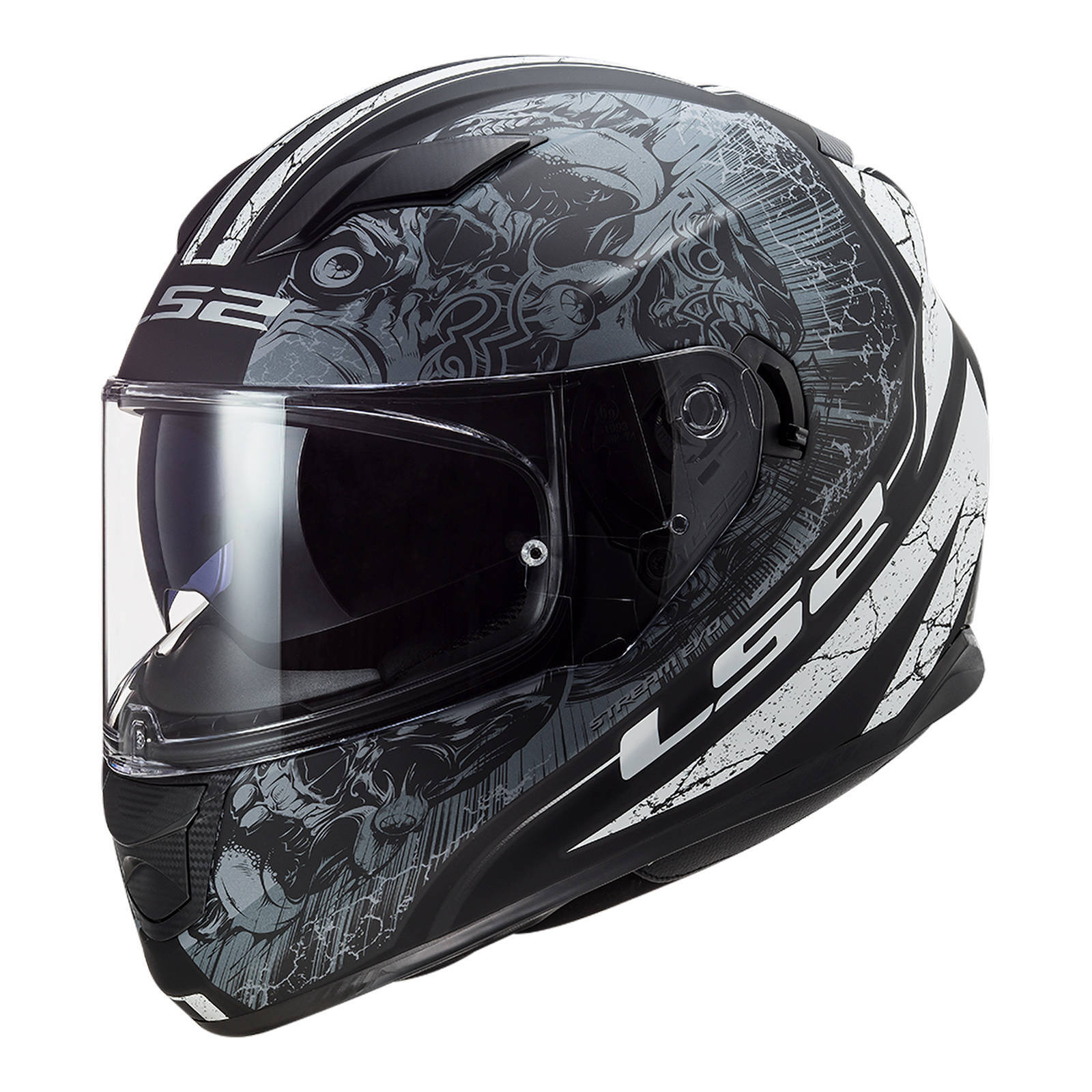 LS2 FF320 Stream Evo Throne Helmet Matte Black / Titanium