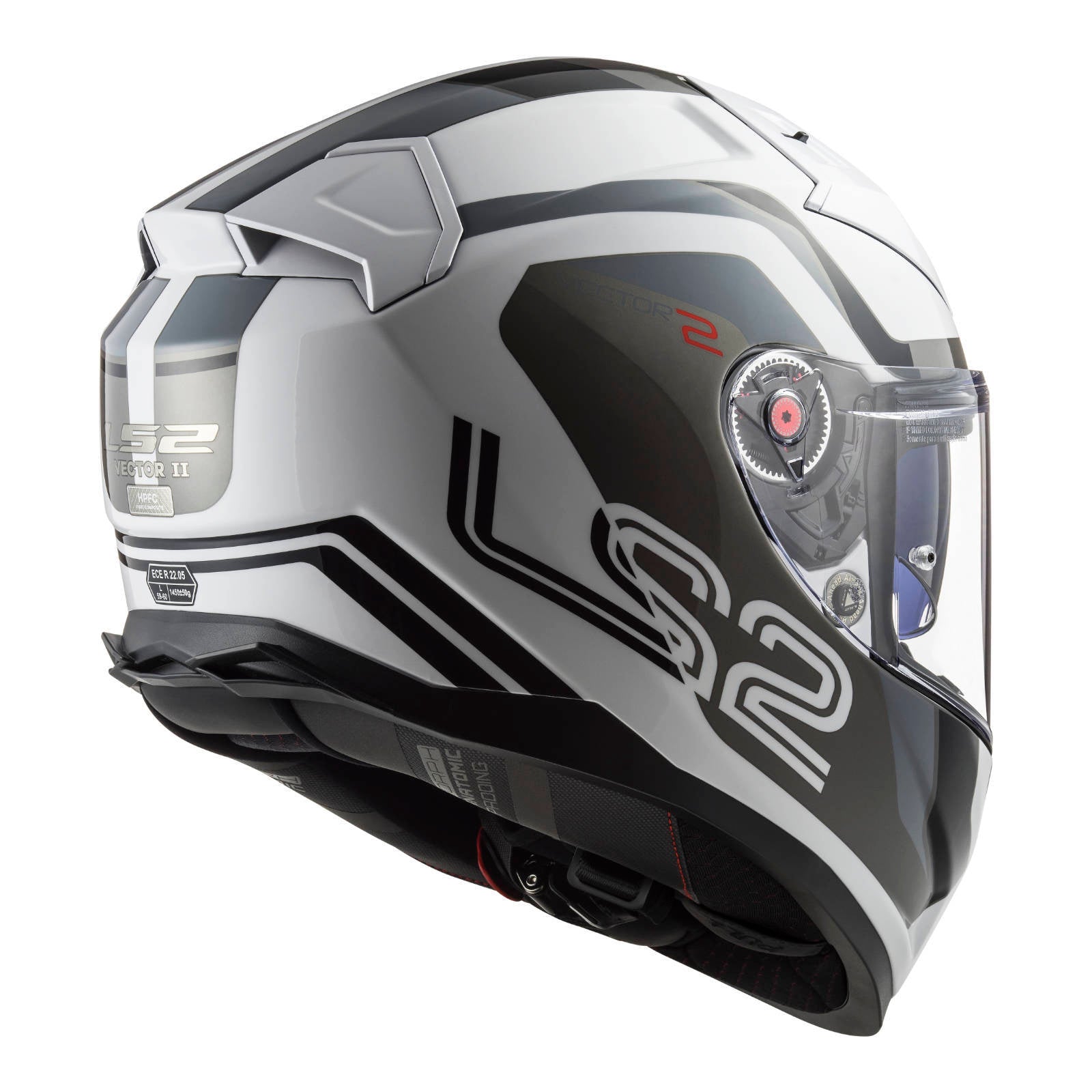 LS2 FF811 Vector II Metric Helmet White / Titanium / Silver