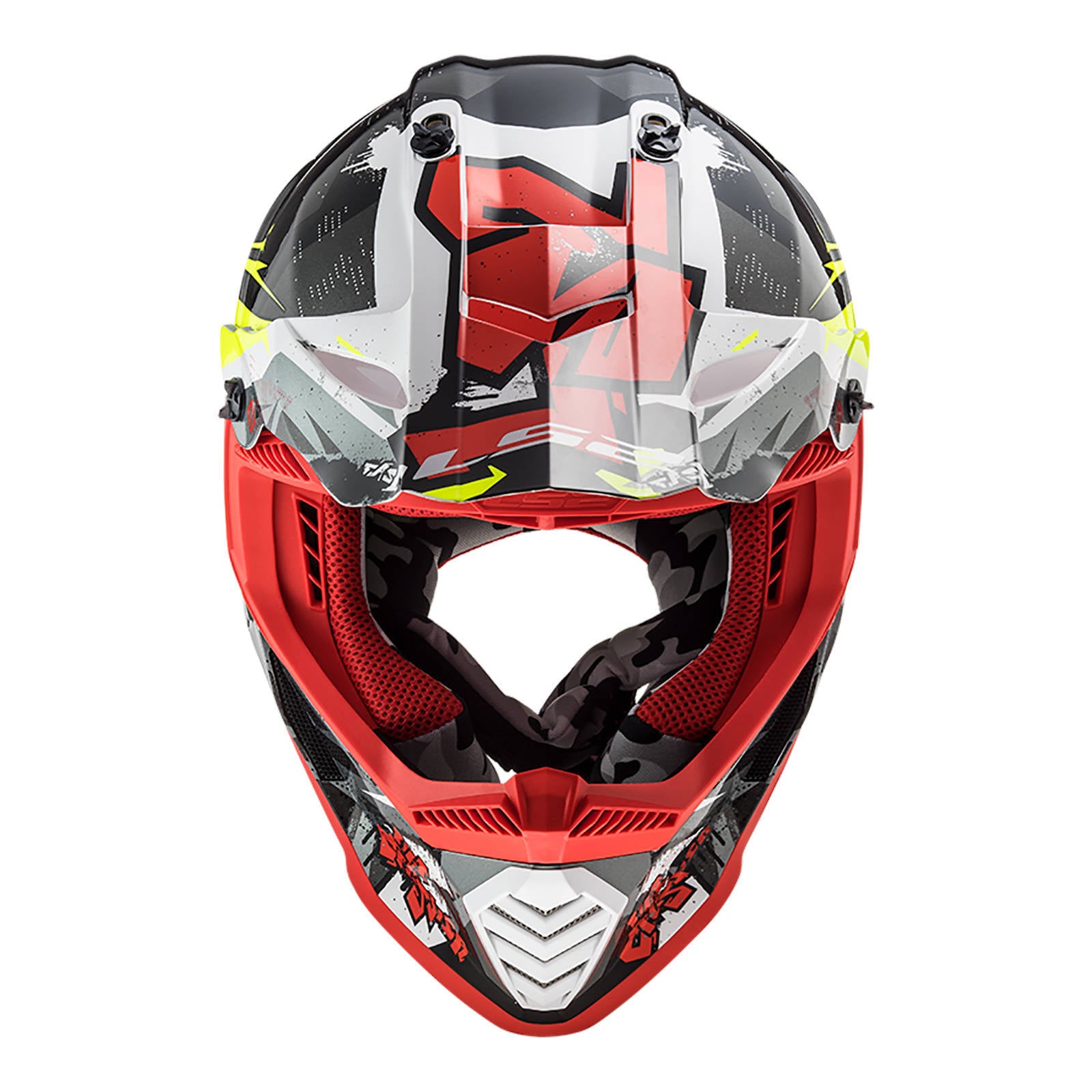 LS2 MX437 Fast Evo Crusher Helmet Black / Red / Grey