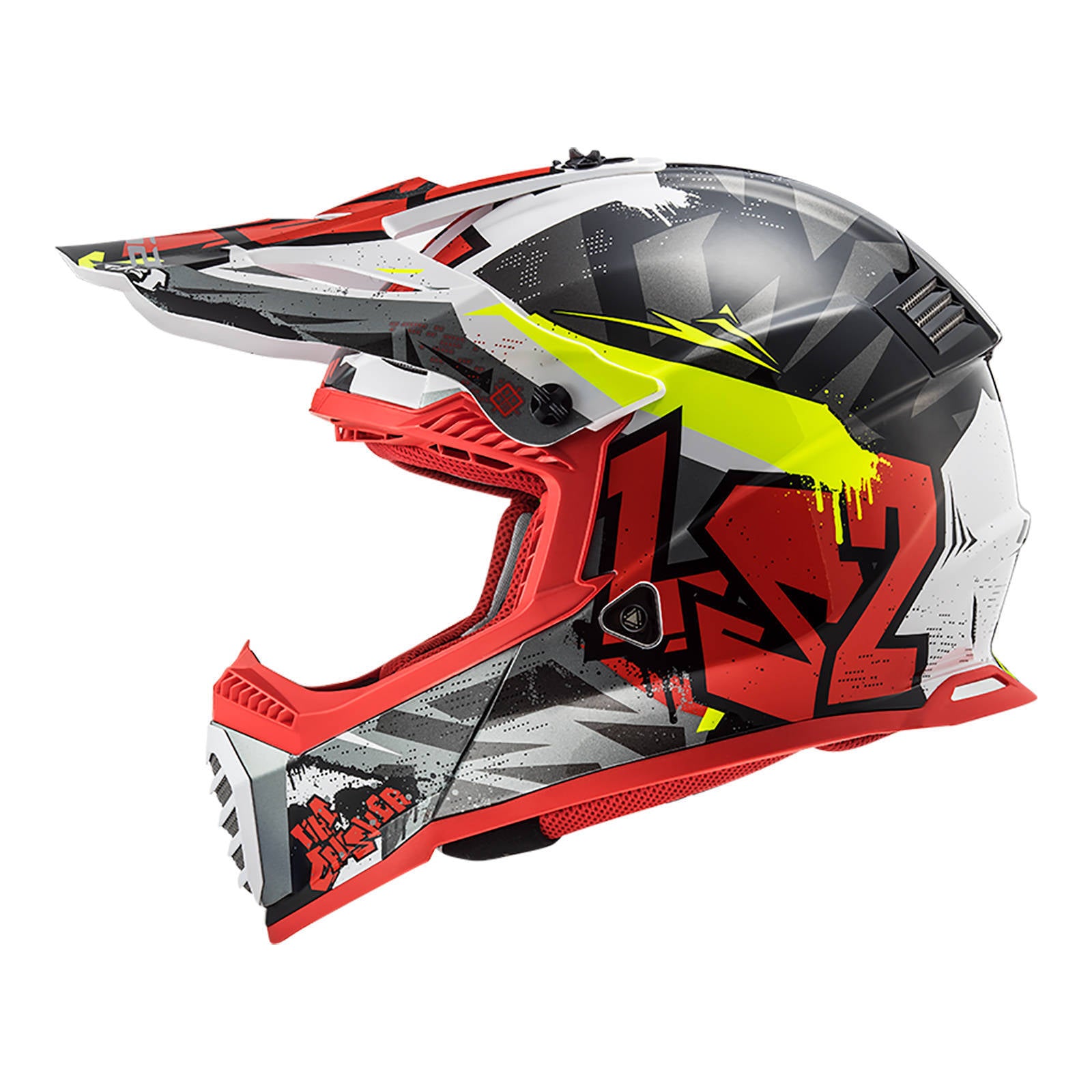 LS2 MX437 Fast Evo Crusher Helmet Black / Red / Grey