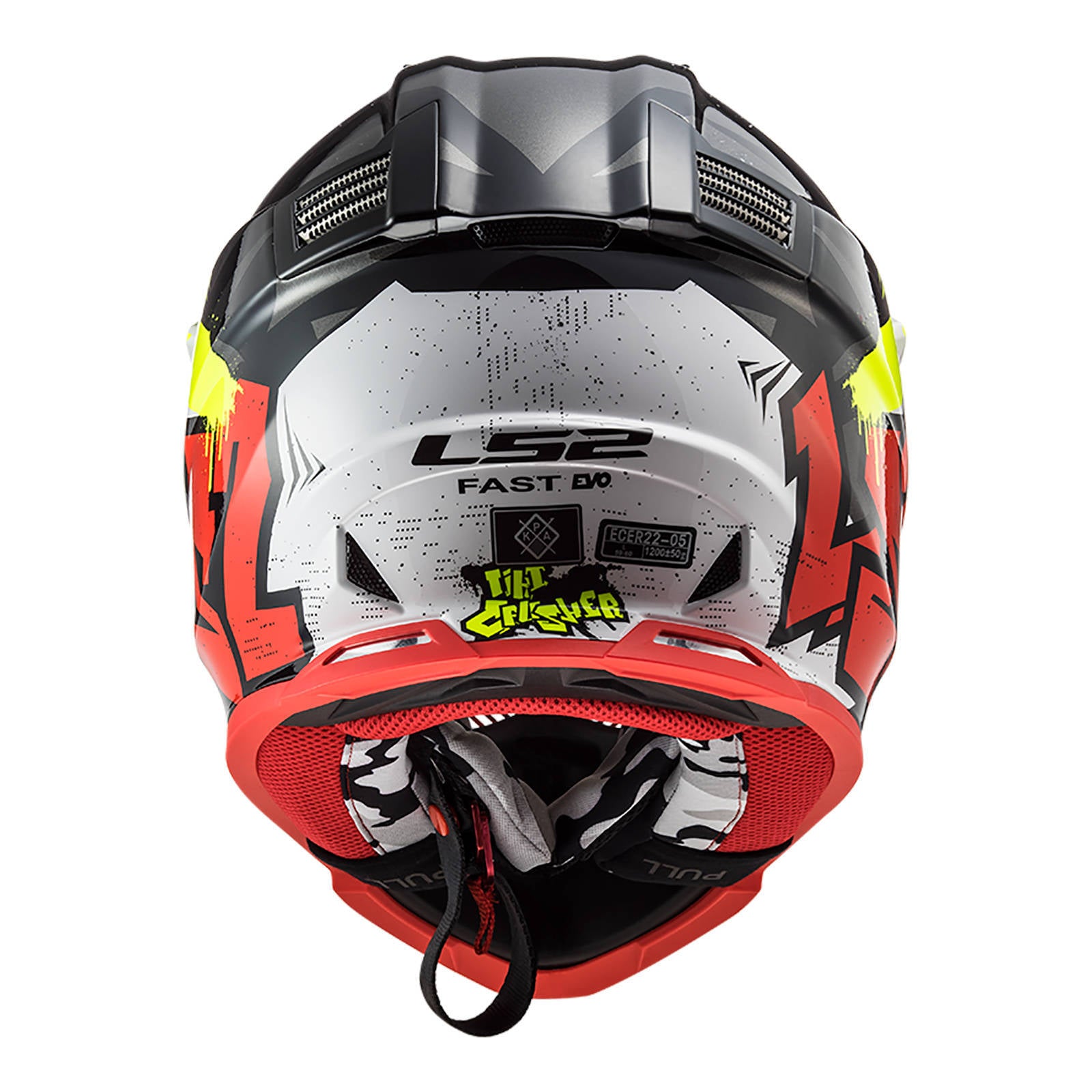 LS2 MX437 Fast Evo Crusher Helmet Black / Red / Grey