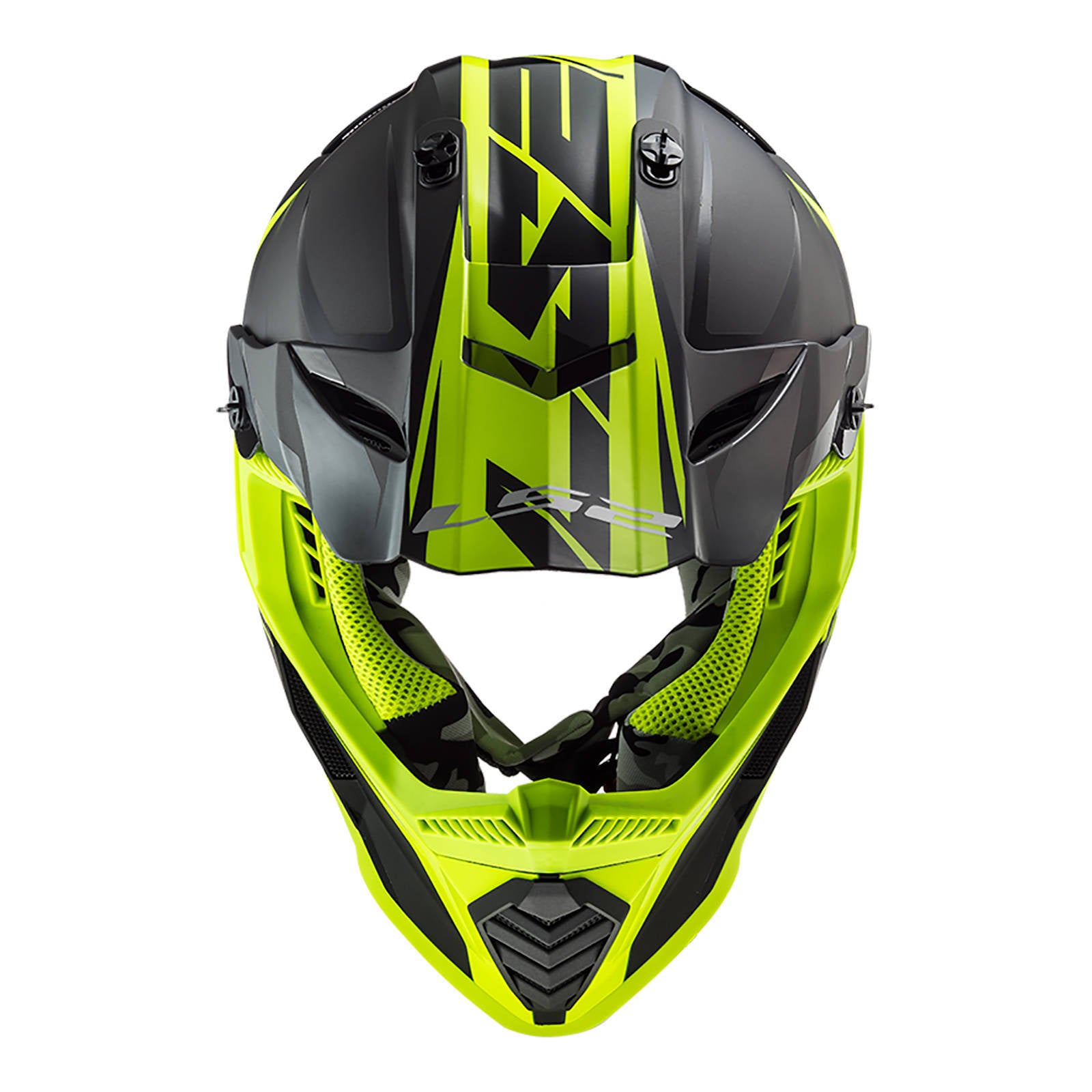 LS2 MX437 Fast Evo Roar Helmet Black / Hi-Vis Yellow
