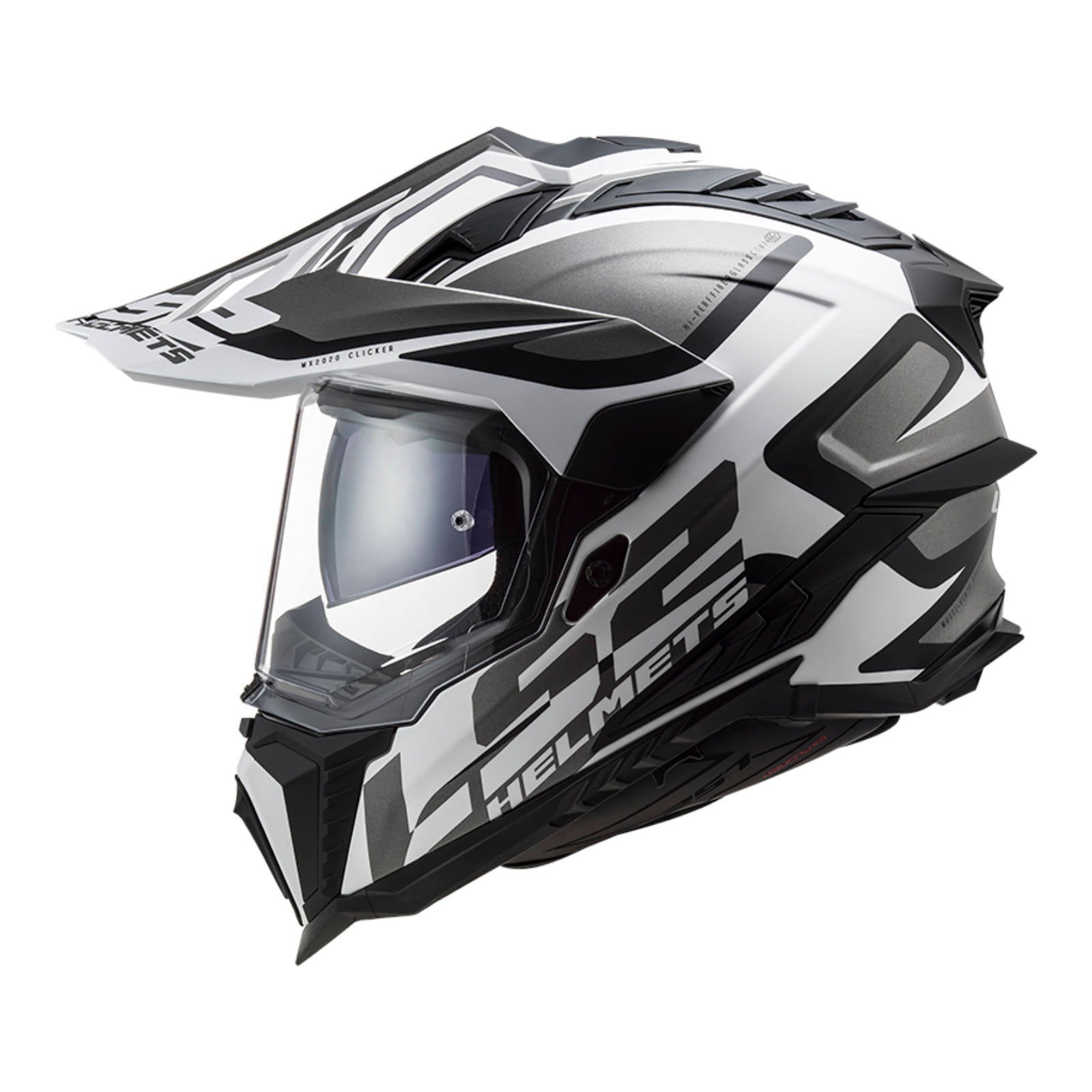 LS2 MX701 Explorer Alter HPFC Motorcycle Helmet Matte Black / White