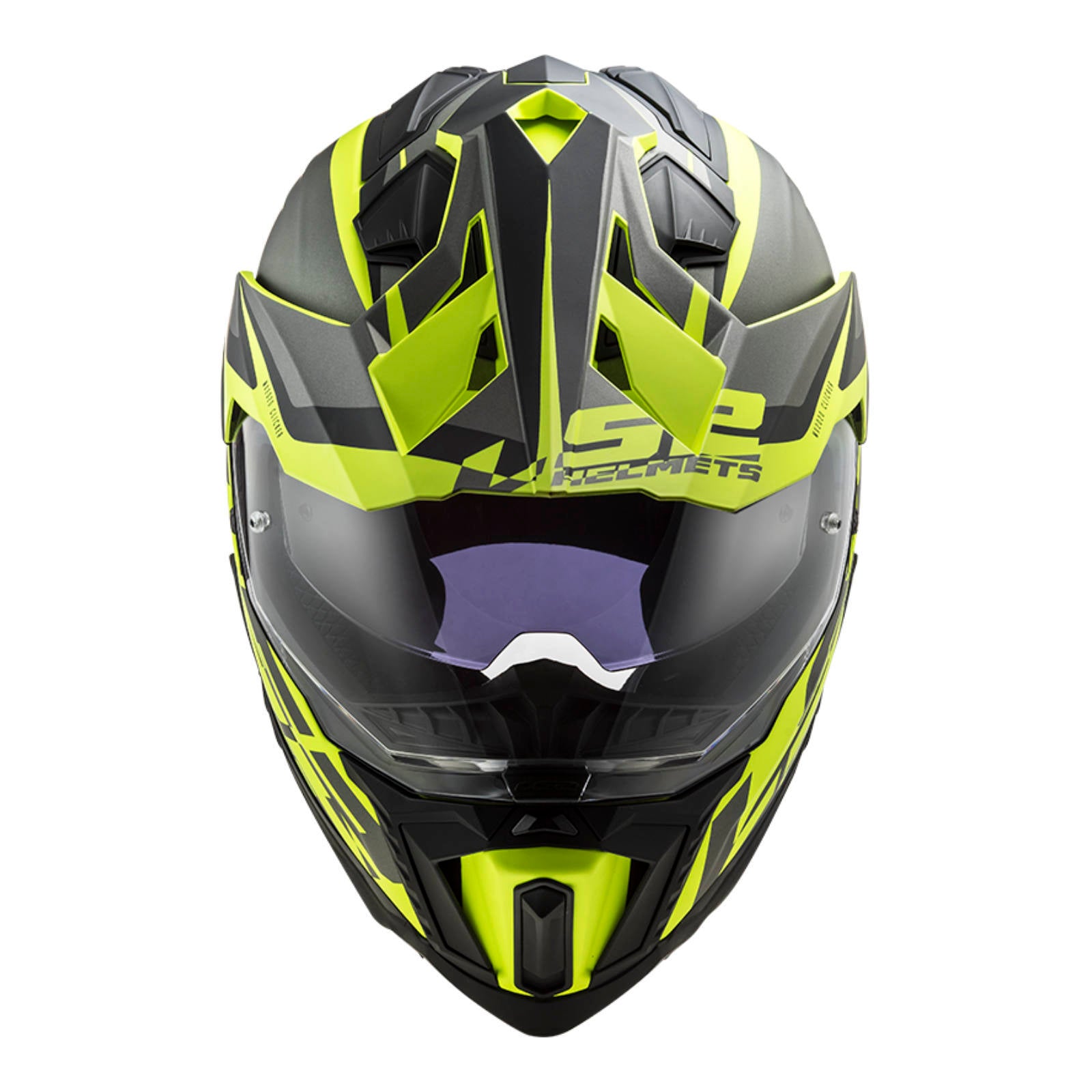 LS2 MX701 Explorer Alter Helmet Matte Black / Hi-Vis Yellow