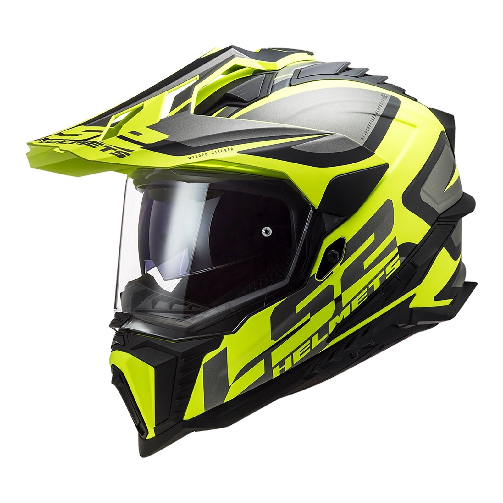 LS2 MX701 Explorer Alter Helmet Matte Black / Hi-Vis Yellow