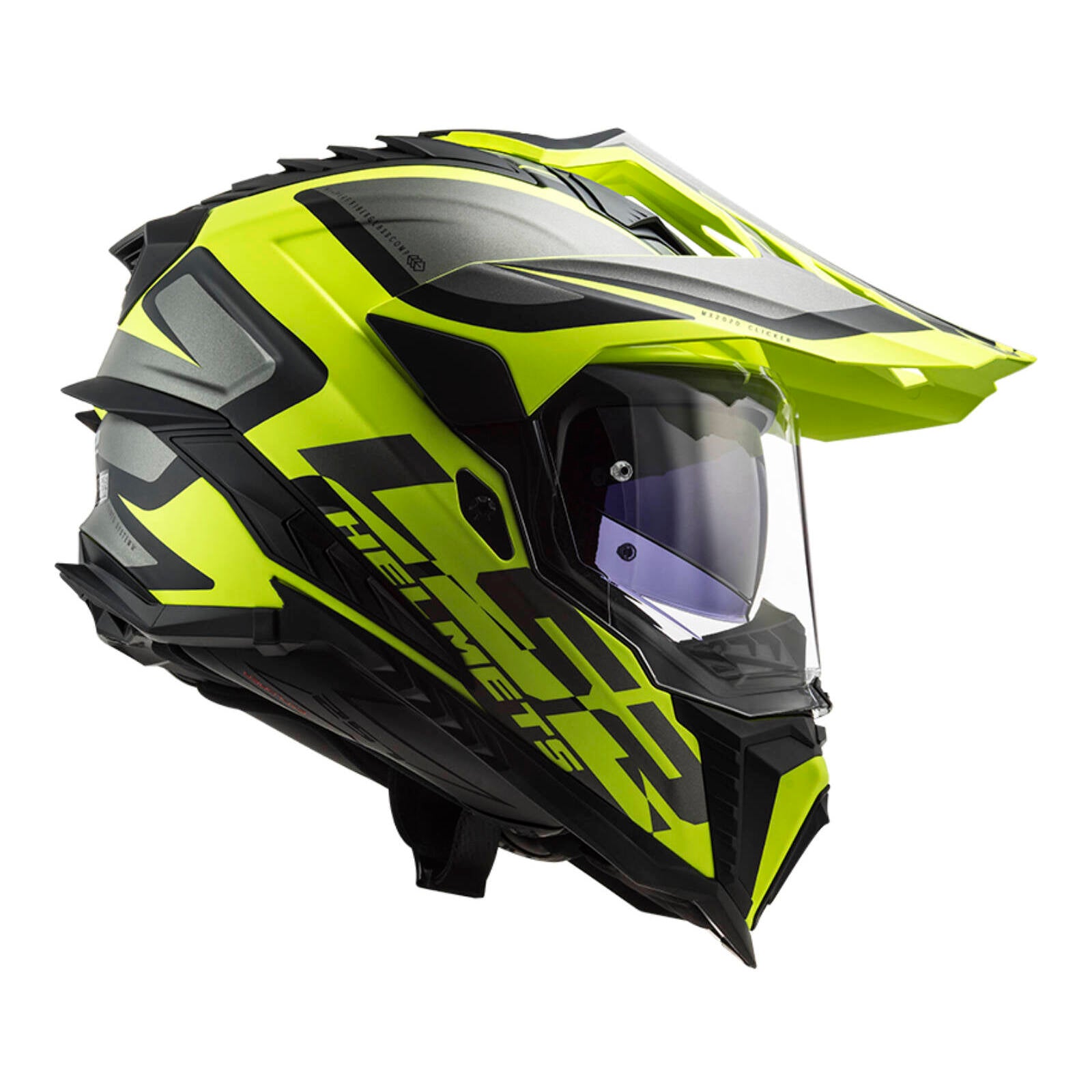 LS2 MX701 Explorer Alter Helmet Matte Black / Hi-Vis Yellow