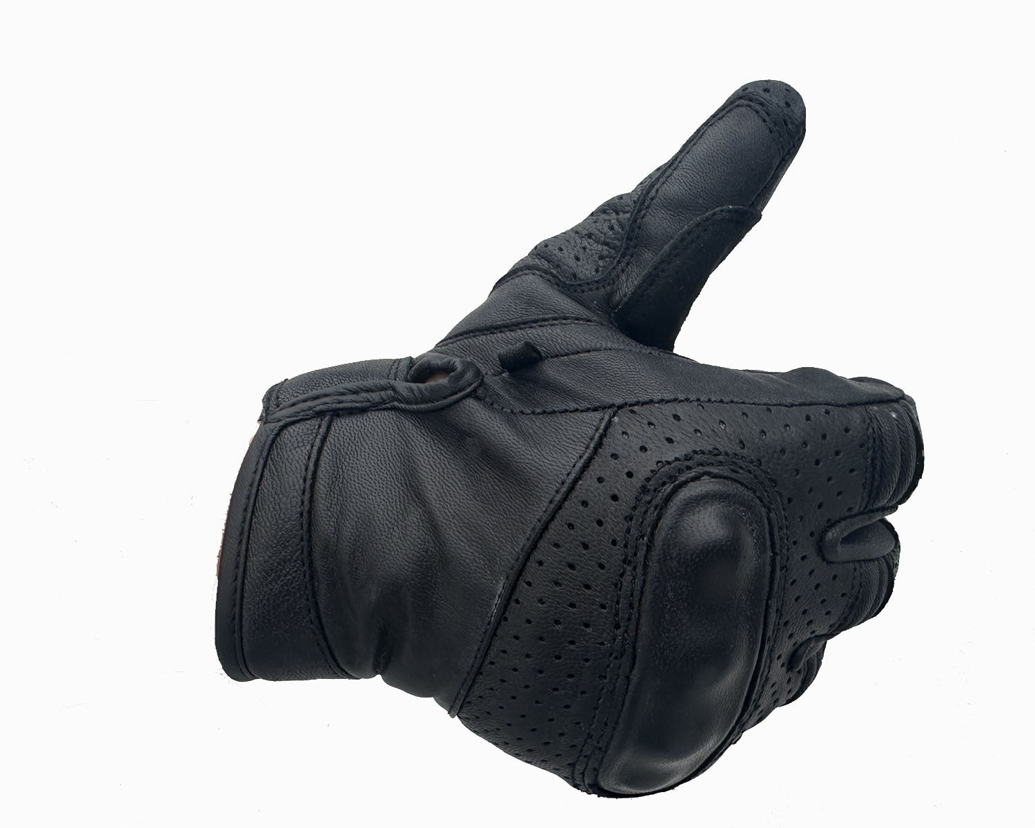 Bikers Gear Australia Meldan Perforated Leather Motorcycle Gloves