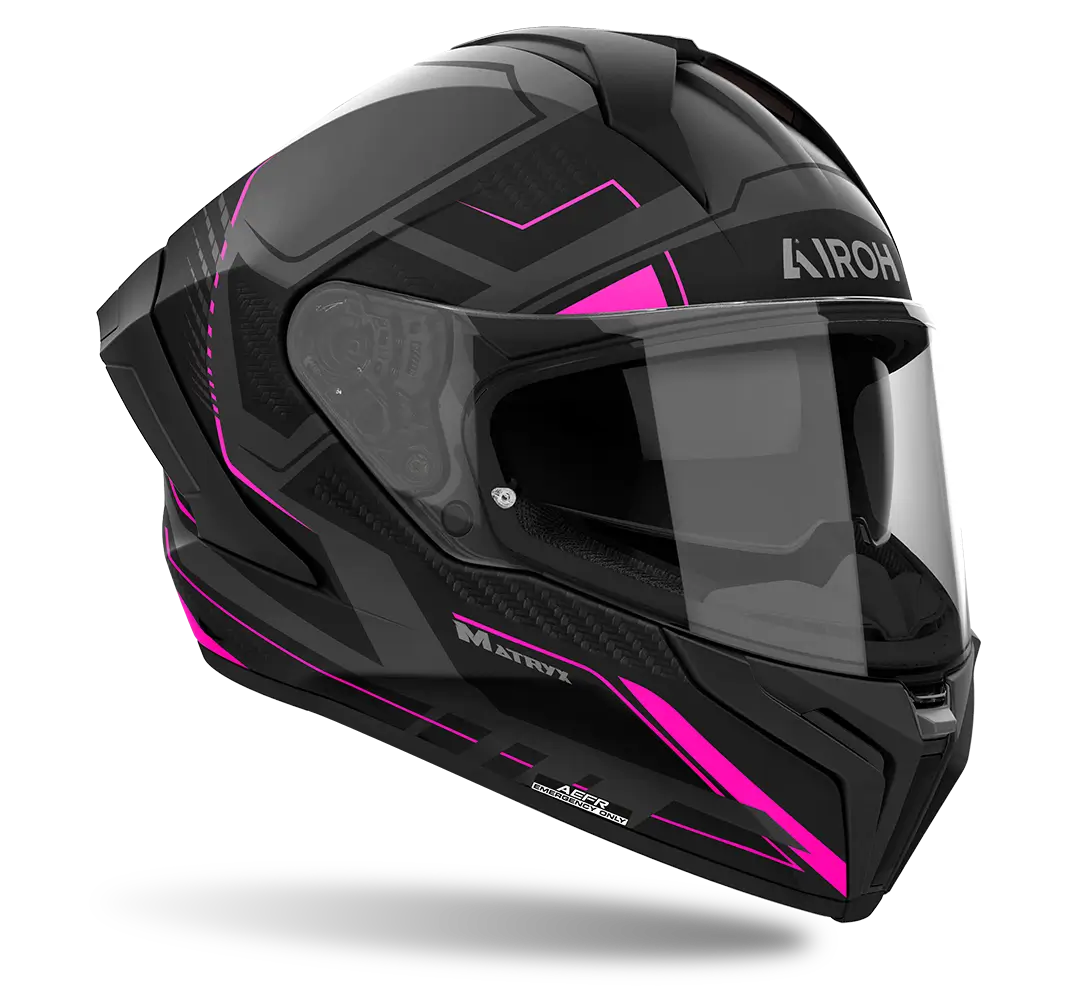 Airoh Road Motorcycle Helmet Matryx Rocket Pink Matt