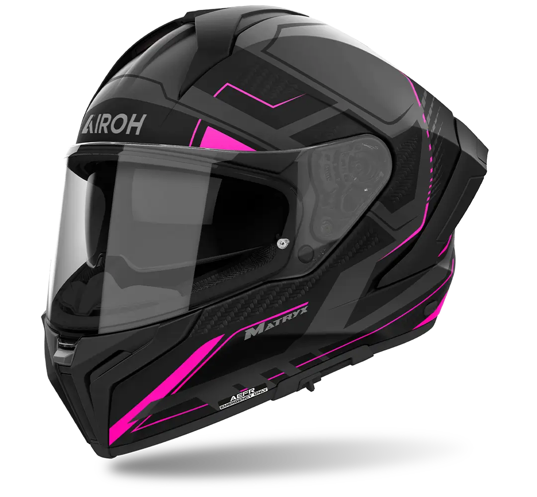 Airoh Road Motorcycle Helmet Matryx Rocket Pink Matt