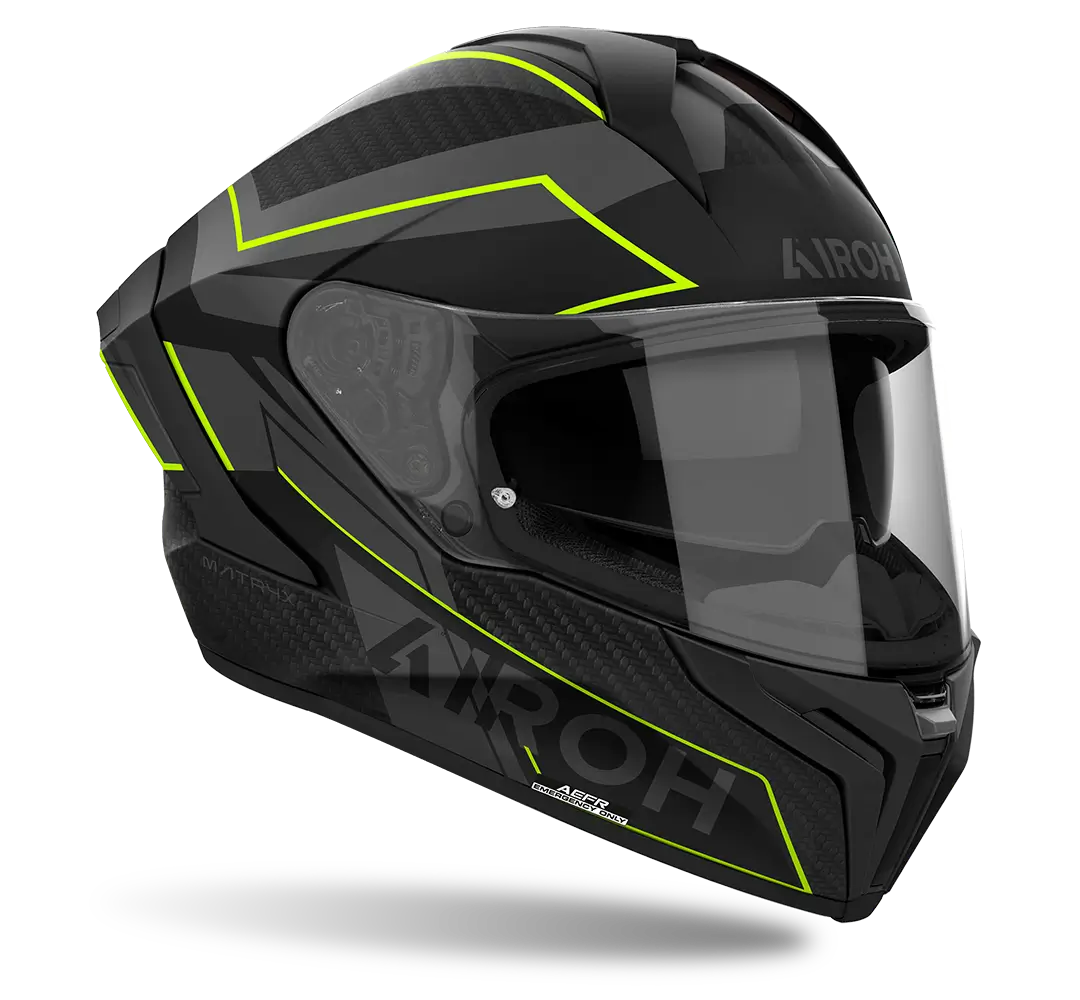 Airoh Road Motorcycle Helmet Matryx Sentinel Yellow Matt