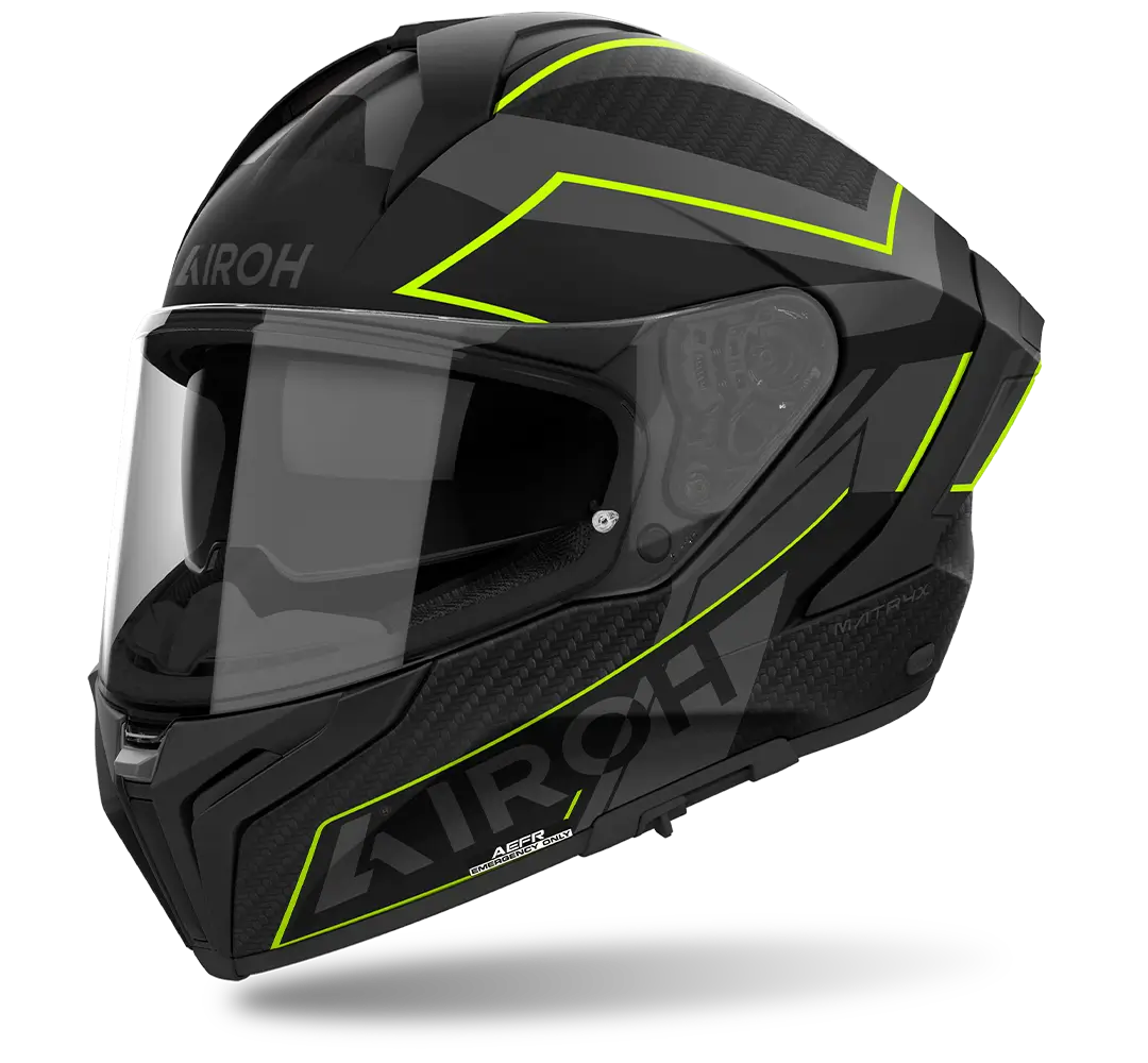 Airoh Road Motorcycle Helmet Matryx Sentinel Yellow Matt