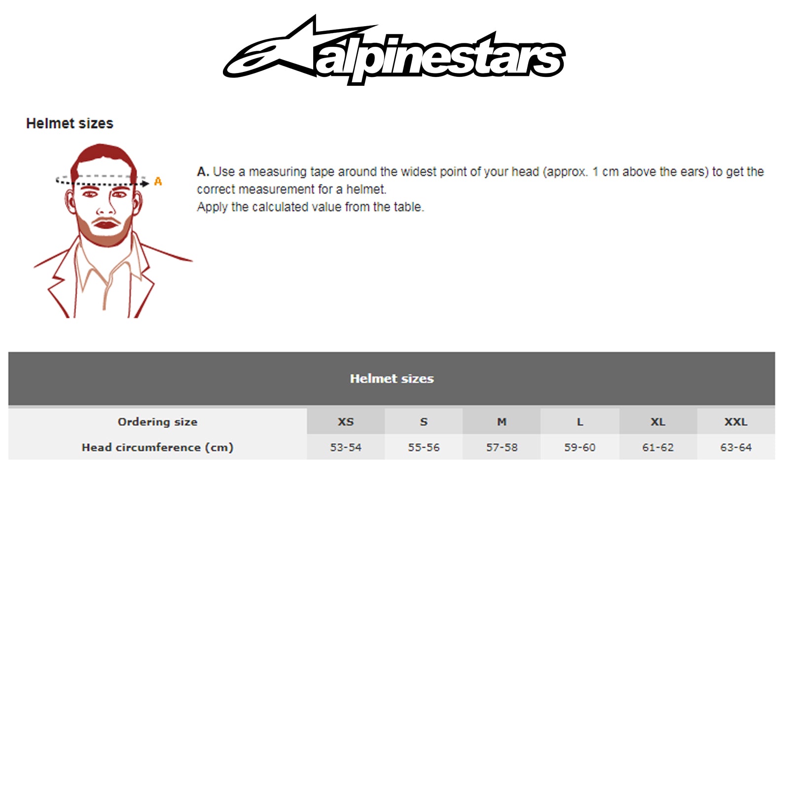 Alpinestars Motocross Helmet Sizing Chart Alpinestars SM5 Rover