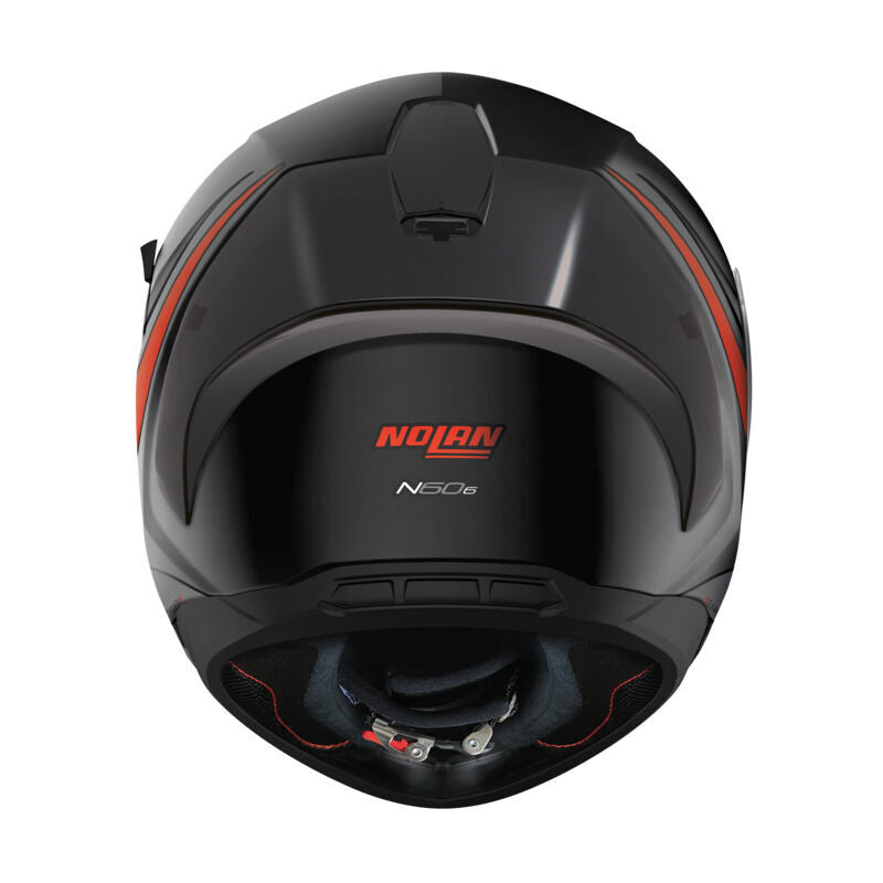 Nolan Motorcycle N60-6 Sport Outset Helmet Flat Black Red