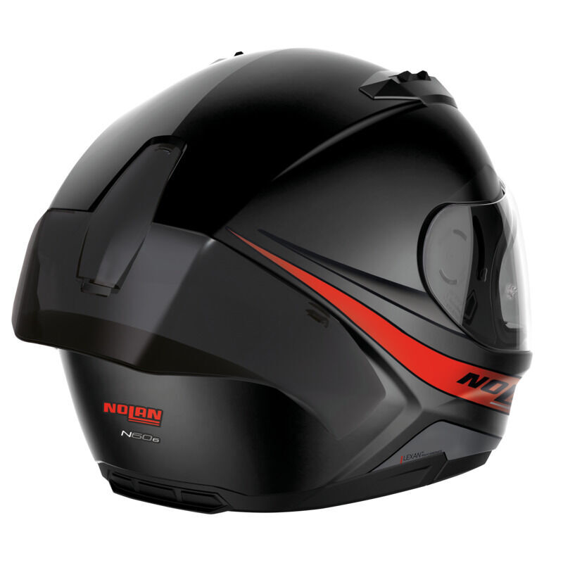 Nolan Motorcycle N60-6 Sport Outset Helmet Flat Black Red