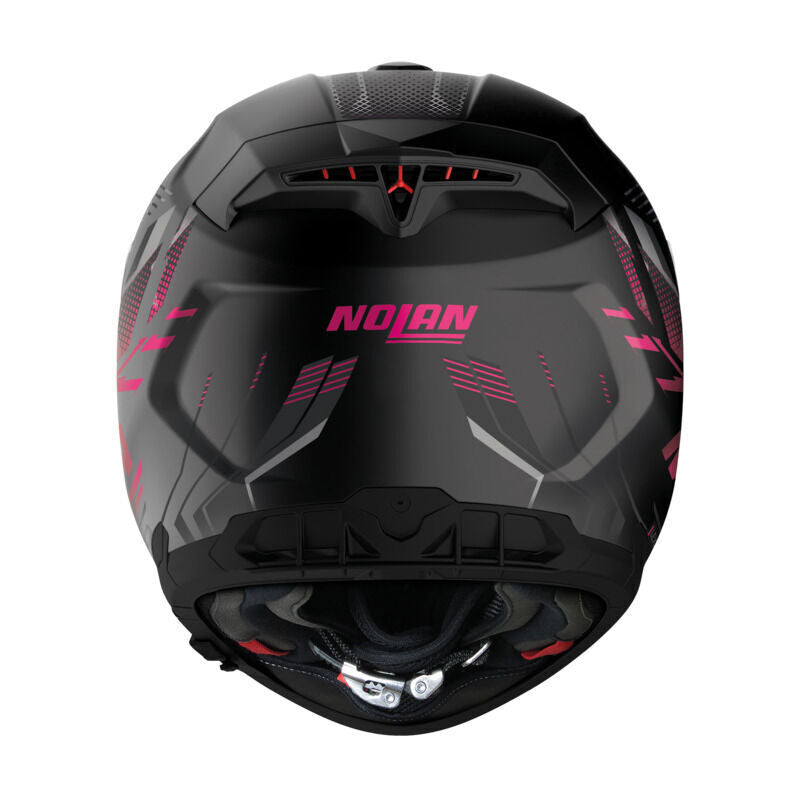 Nolan Motorcycle N808 Turbolence Matt Black Pink Helmet