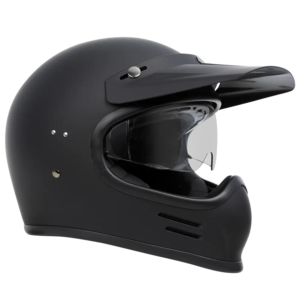 RXT Heritage Motorcycle Helmet Matt Black