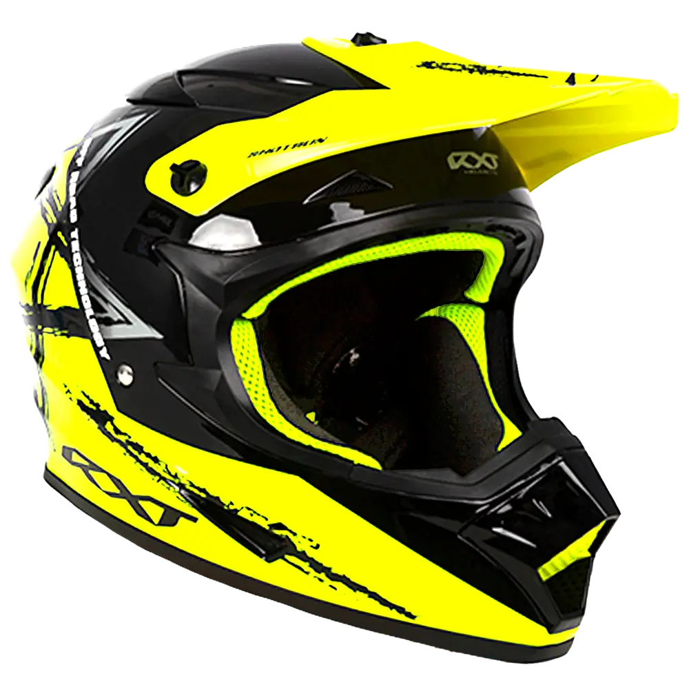 Sector Wrath Motorcycle Helmet Gloss Black / Fluro