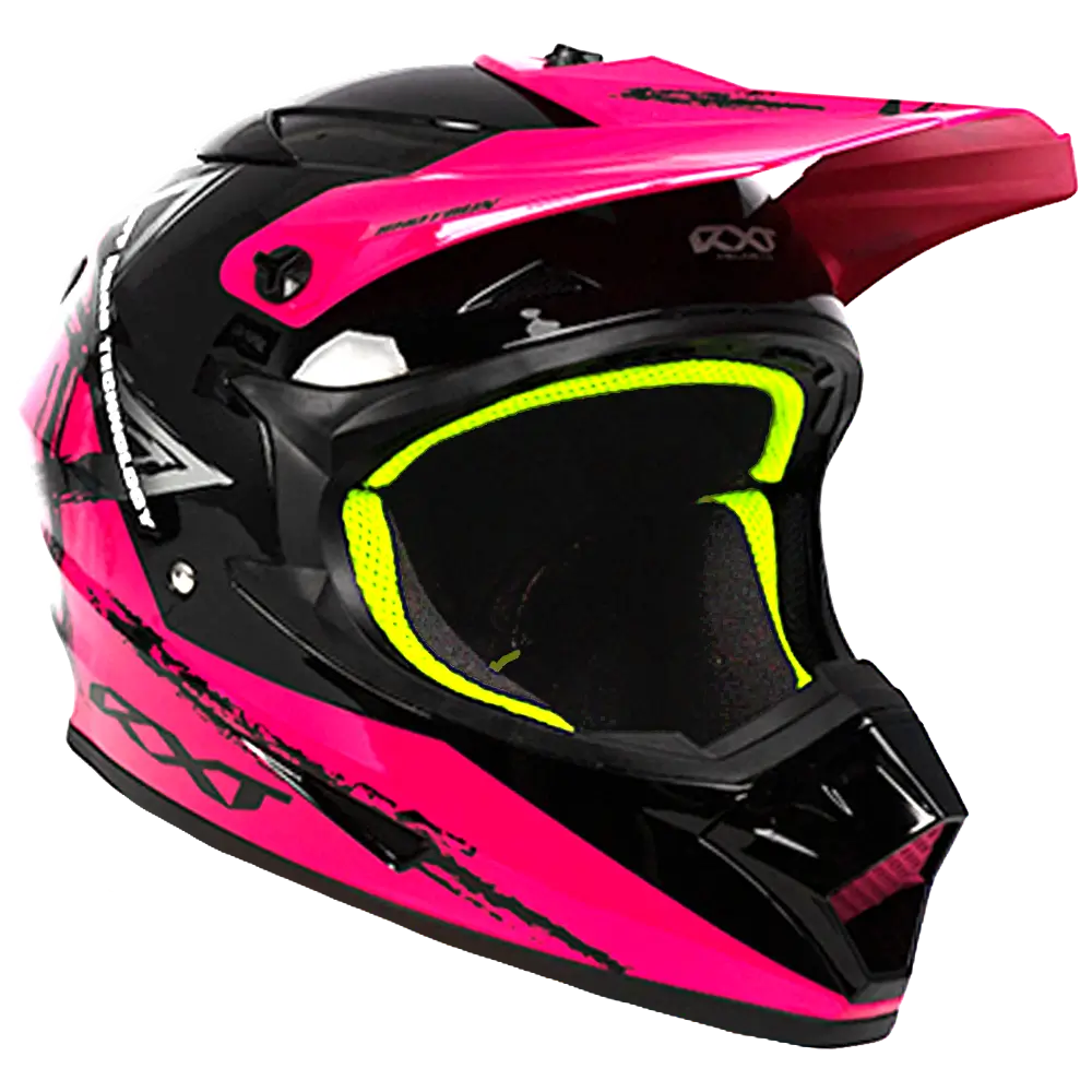 Sector Wrath Motorcycle Helmet Gloss Black / Magenta