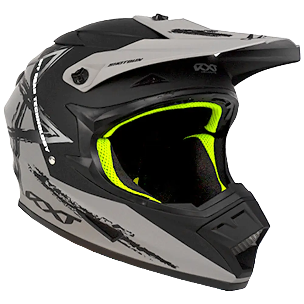 Sector Wrath Motorcycle Helmet Gloss Black / Grey