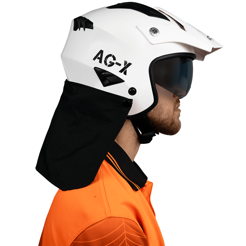 Mens Motorcycle RXT AG-X Open Face Helmet with Internal Visor