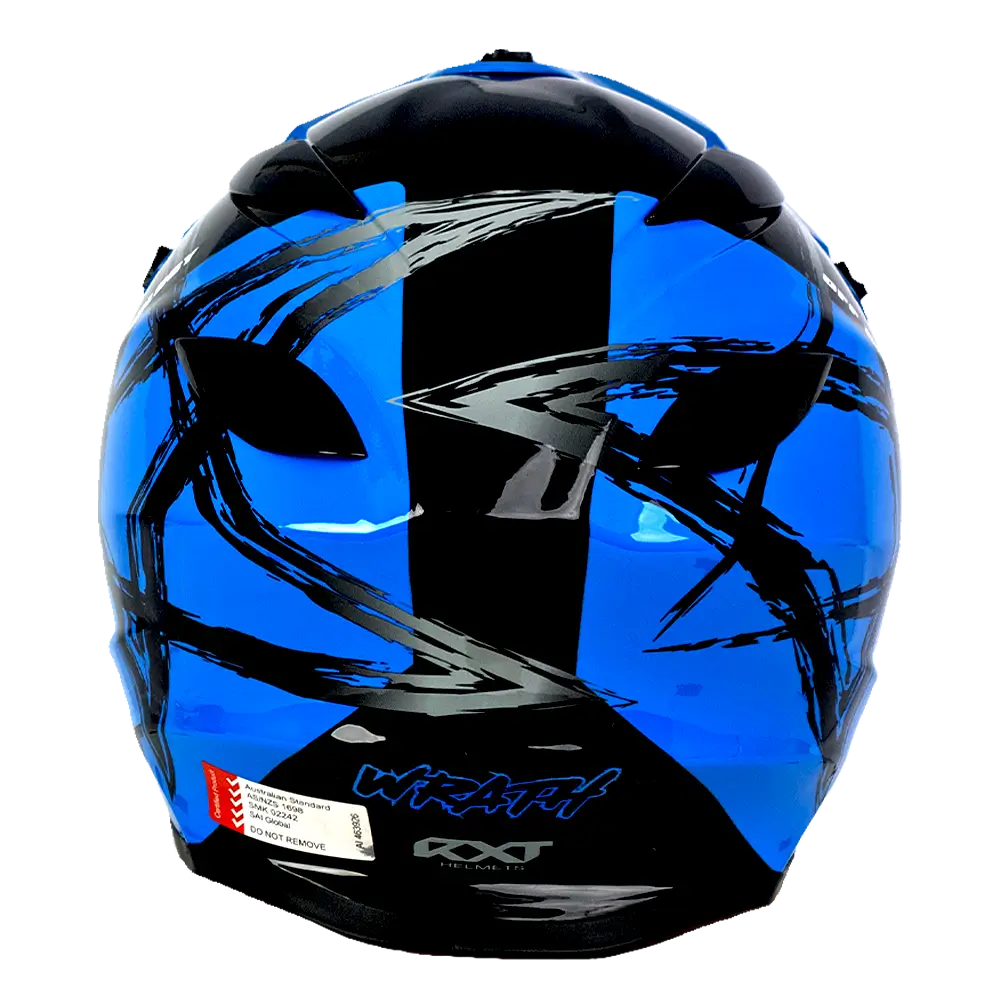 Sector Wrath Motorcycle Helmet Gloss Black / Blue