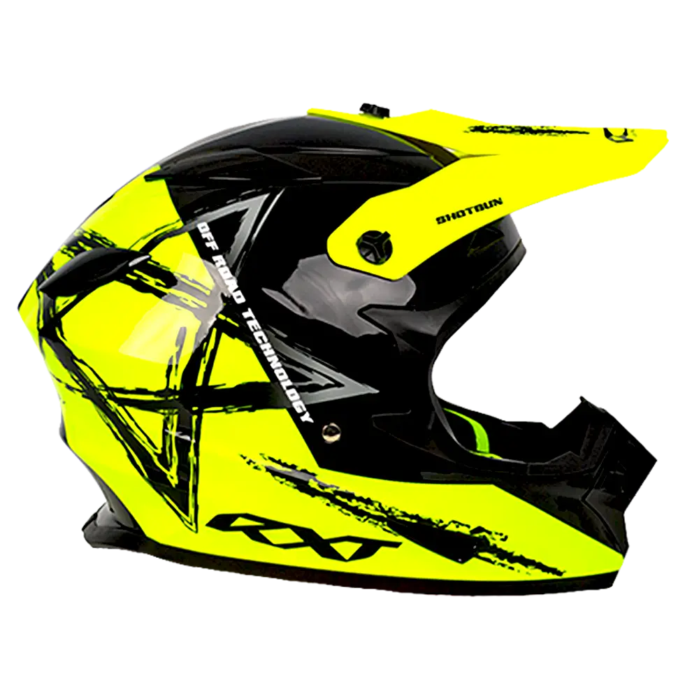 Sector Wrath Motorcycle Helmet Gloss Black / Fluro