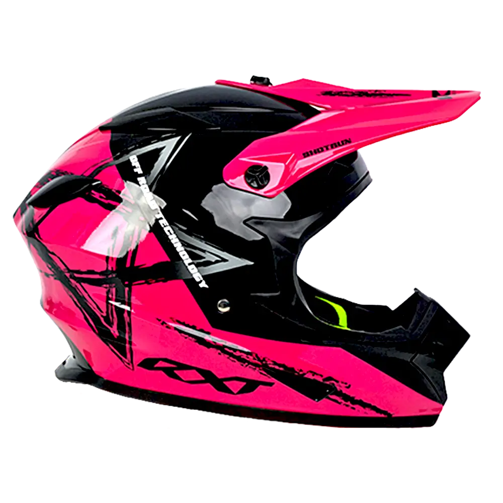 Sector Wrath Motorcycle Helmet Gloss Black / Magenta