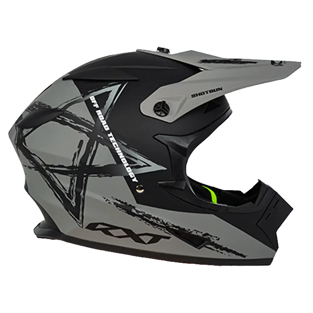 Sector Wrath Motorcycle Helmet Gloss Black / Grey