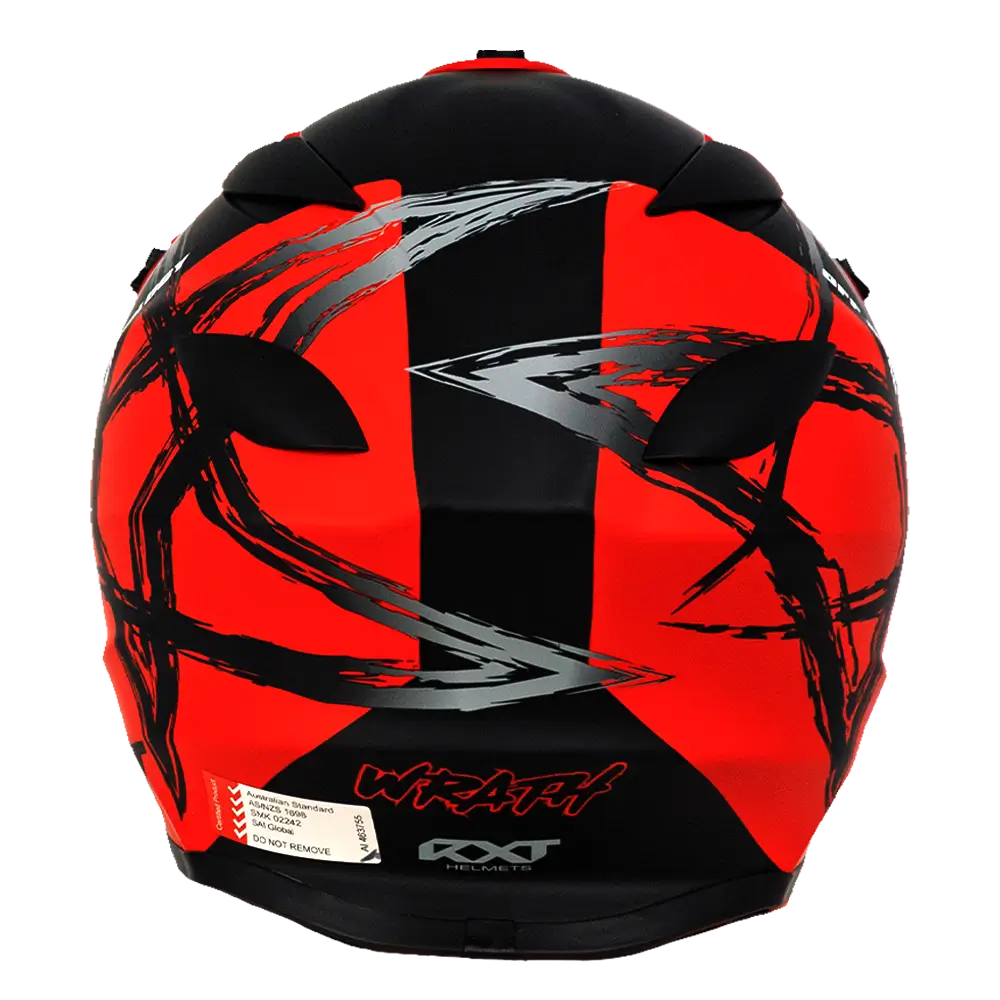 Sector Wrath Motorcycle Helmet Gloss Black / Red