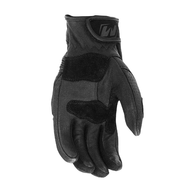 Motodry Motorcycle Roadster Vented Leather Glove Black